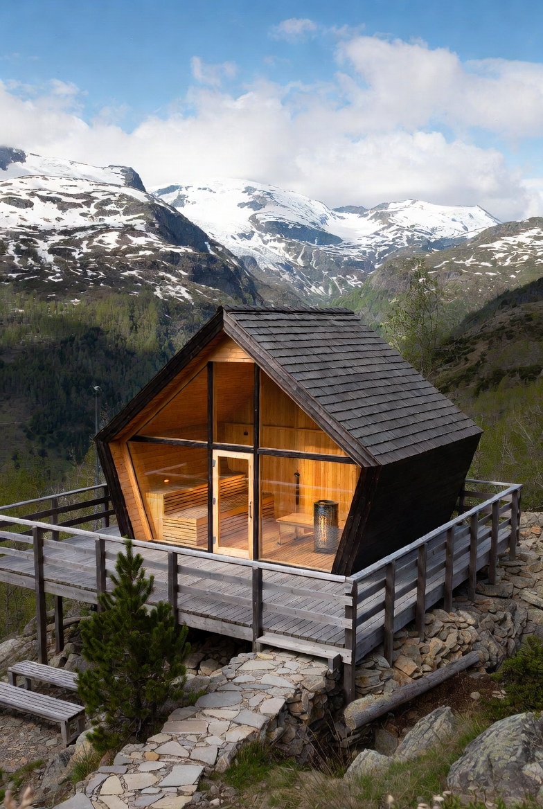 Alpine Glass Sauna