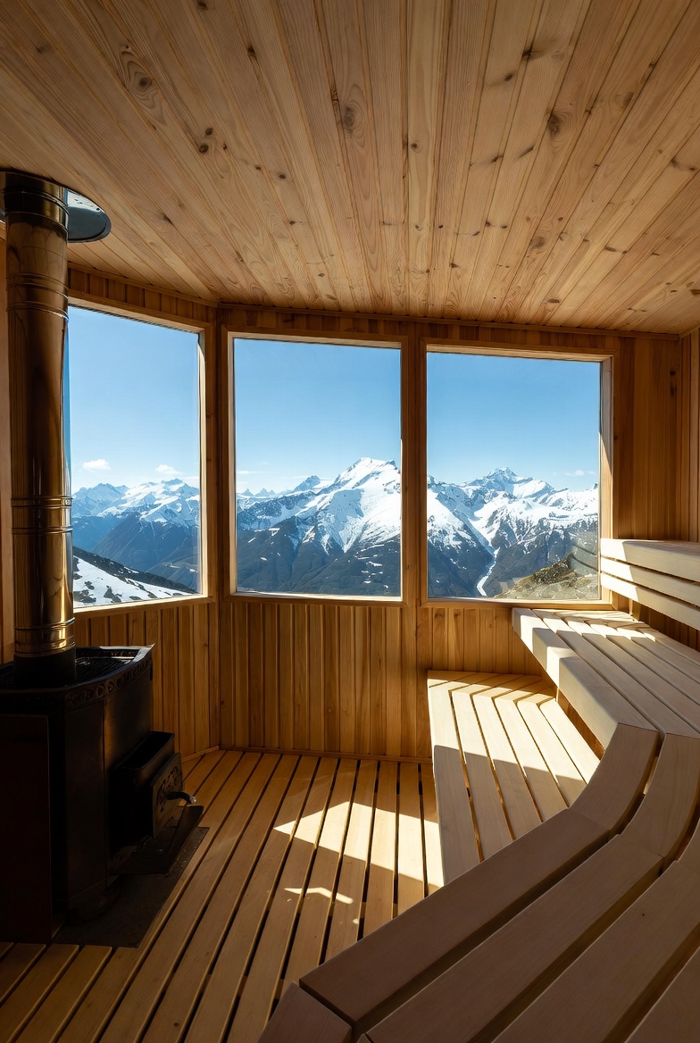 Cozy wood stove interior